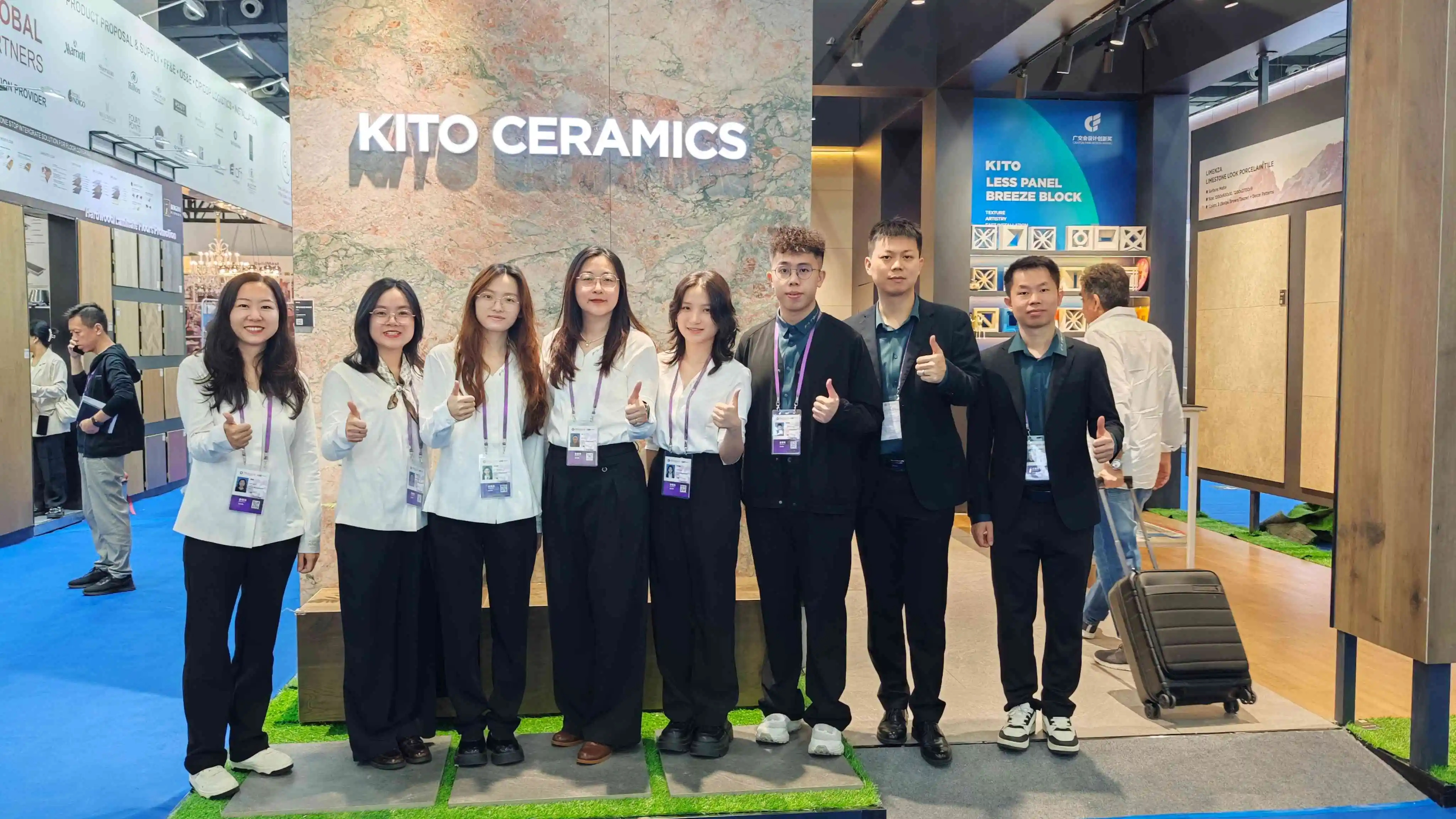 KITO New Travertine Tile Collection at Canton Fair 2025